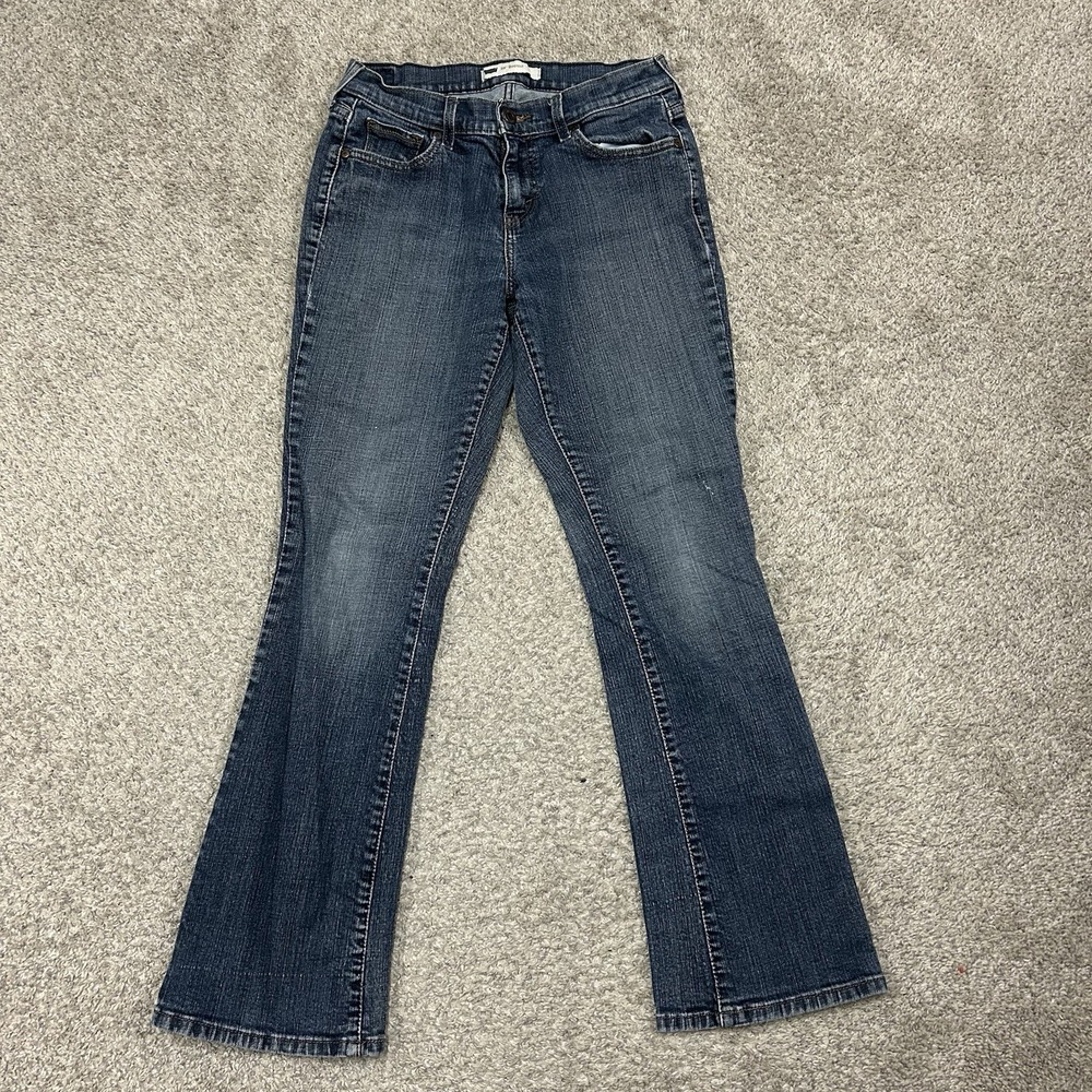 Levi's 515 Bootcut Jeans 6M Dark Wash Rhinestone Back Pocket Denim 28X31